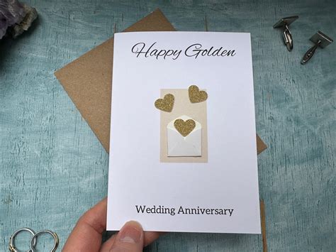 Handmade 50 Years Married Golden Wedding Anniversary Card For Husband