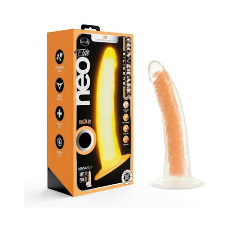 Neo Elite Lava Glow In The Dark 7 Silicone Dual Density Dildo Neon Or