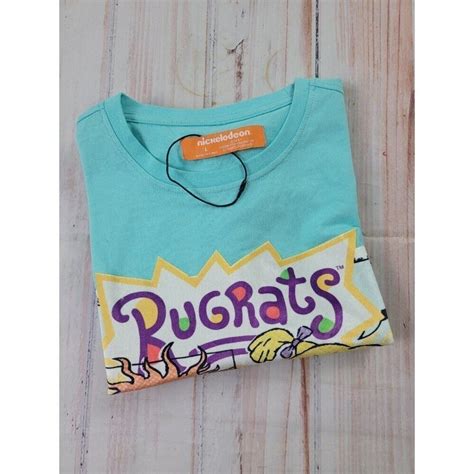 Nickelodeon Y2K 90s Rugrats Men S Teal Graphic T Shir Gem