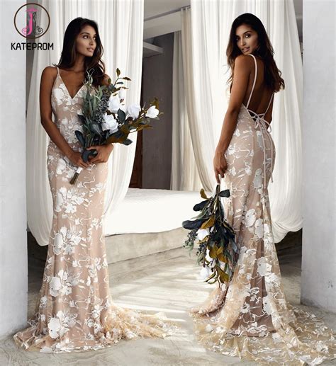 Unique Mermaid Nude And White Formal Prom Dress KPP0282 On Storenvy