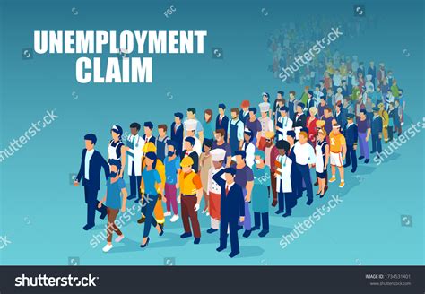 Vector Crowd People Different Occupations Standing Stock Vector ...