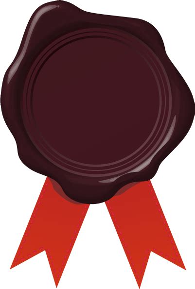 Download Chocolate Wax Seal And Ribbon Sello De Carta Png Full Size