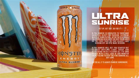 Monster Energy Ultra Sunrise 16 Fl Oz Sugar Free Energy Drink Crisp