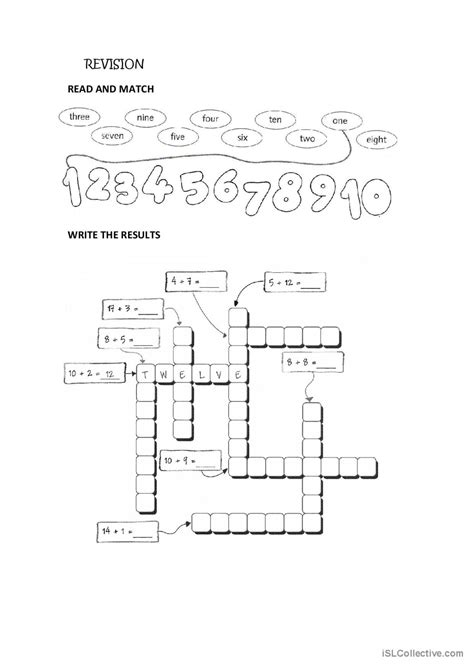 Numbers 1 20 English Esl Worksheets Pdf And Doc