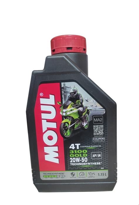 Motul 3100 Gold 4t 20w 50 Bike Engine Oil Unit Pack Size 115l Grade