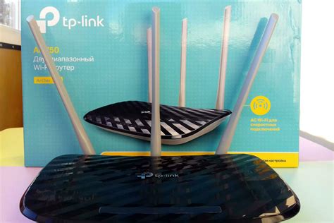 Wireless Router Modem Tp Link Archer C20 AC750 And Colored Cardboard