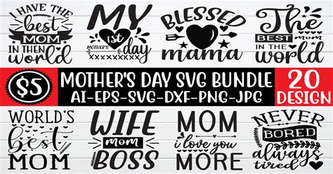 Mothers Day Svg Bundle Bundle · Creative Fabrica