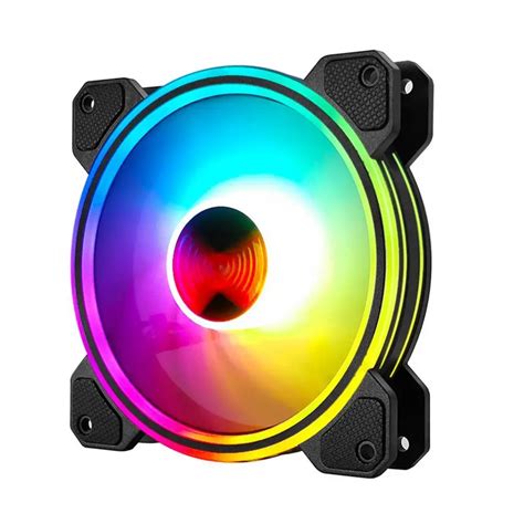 Ventilador De Refrigera O Led Argb 5v Ventilador Forte Rgb Luz Dupla