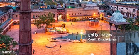 Panoramic View Of Fatehpuri Masjid Old Delhi High Res Stock Photo