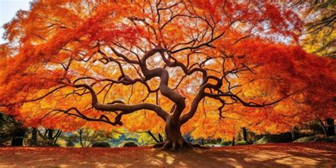 Rbol De Oto O Sus Ramas Pesadas Con Hojas Coloridas Foto Premium