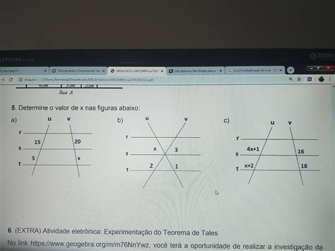 Observe A Figura E Determine O Valor De X