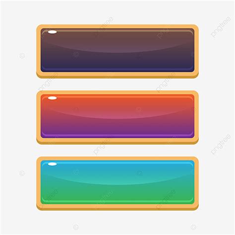 Buttons Set Vector Design Images Colorful Button Game Set Colorful