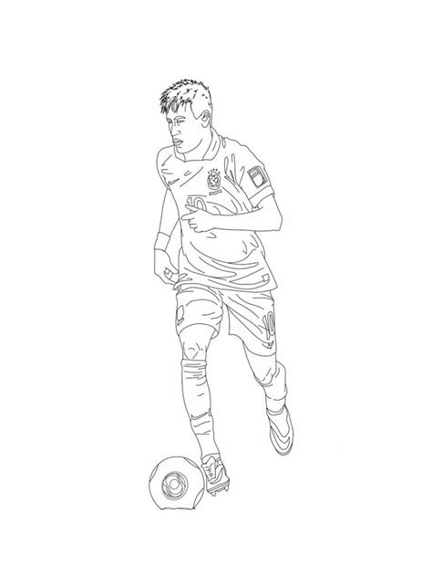 Neymar Jr Coloring Pages Seacoloring