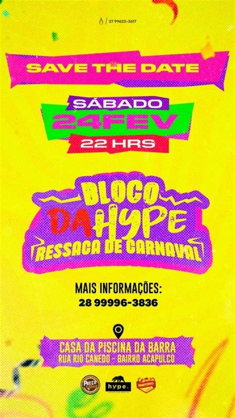 Bloco da hype RESSACA DO CARNAVAL em Marataízes Sympla