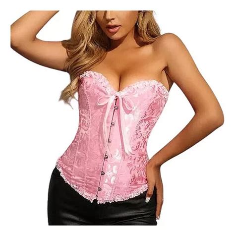 Corpete Corset Corselet Espartilho Floral Modela Cintura Cores M