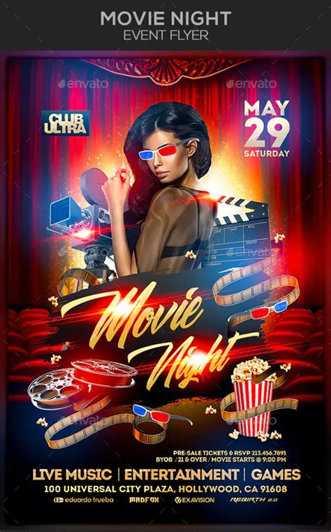 Free Movie Flyer Template Free Templates Printable