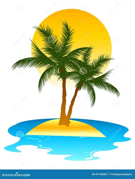 Tropical Island Beach In Pixel Art Royalty-Free Illustration | CartoonDealer.com #270251625