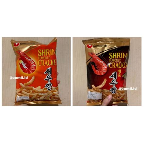 Jual Nongshim Shrimp Flavored Cracker Original Hot Spicy Gr Snack Kerupuk Udang Korea