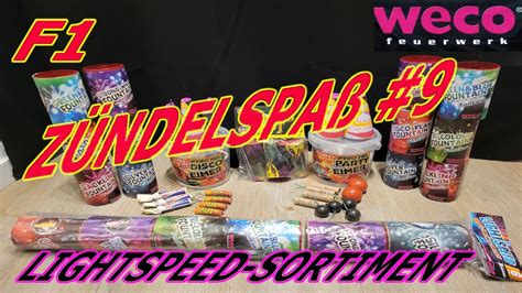 F1 Zündelspaß 9 WECO Lightspeed Sortiment YouTube