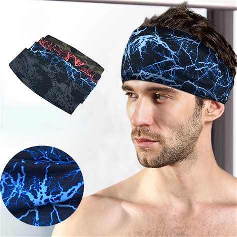 Lycra Sport Headband Sweatband High Elastic Running Men Head Band Gym