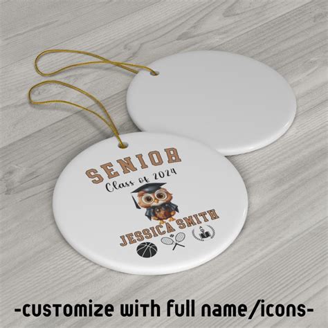 Personalized Christmas Senior 2025 Ornament, Custom Name Class of 2025 ...