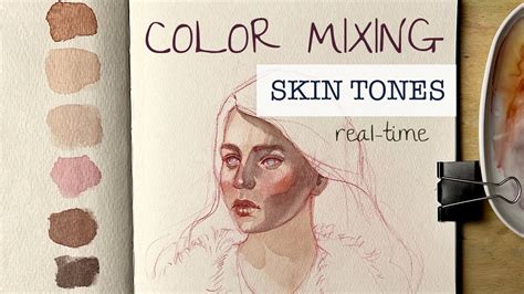 How To Mix Skin Tones With Watercolor Real Time Color Mixing Tutorial