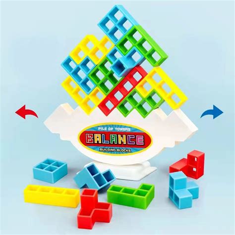 Tetris Balance Tetra Tower Game Tetris Tower Puzzle Board Game Kids