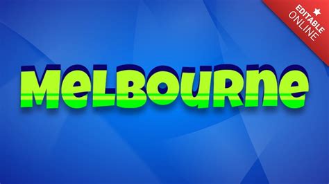 Melbourne Effet Style Vert Ditable G N Rateur D Effet De Texte