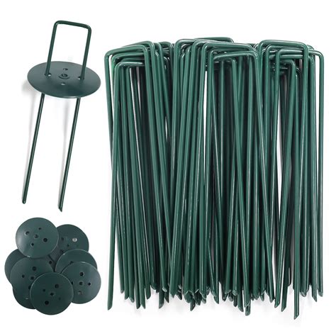 Buy Agaky Garden Securing Pegs 45pcs Green Garden Steel U Shaped