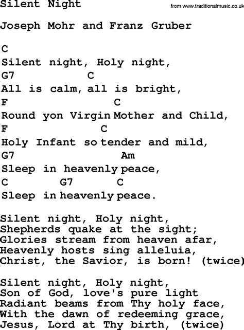Silent Night Lyrics Printable Pdf Printable Word Searches