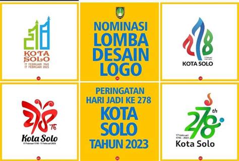 Cakep Cakep Ini 4 Karya Finalis Lomba Desain Logo Hari Jadi Ke 278