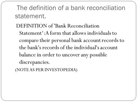 What Is A Bank Reconciliation Statement And How Is It Off