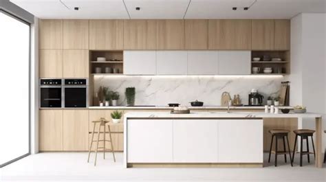 Ruang Dapur Minimalis Dengan Sentuhan Ilustrasi Render D Yang Mewah