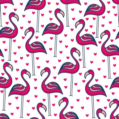 Projeto do teste padrão flamingo Vetor Premium