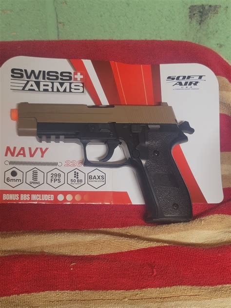 Sold Sig Sauer Swiss Arms Licensed P Spring Powered Airsoft Pistol