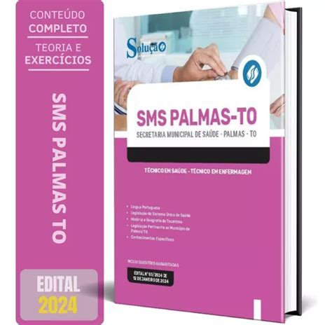 Apostila Prefeitura Palmas To Sms Palmas T Cnico Em Mercadolivre