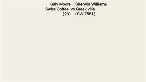 Kelly Moore Swiss Coffee Vs Sherwin Williams Greek Villa Sw