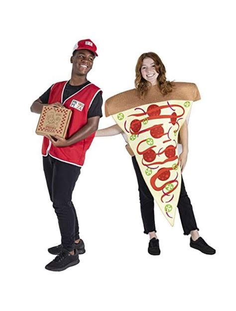 Buy Hauntlook Pizza Delivery Guy and Pizza Slice - Funny Outfits and Halloween Couples Costume ...