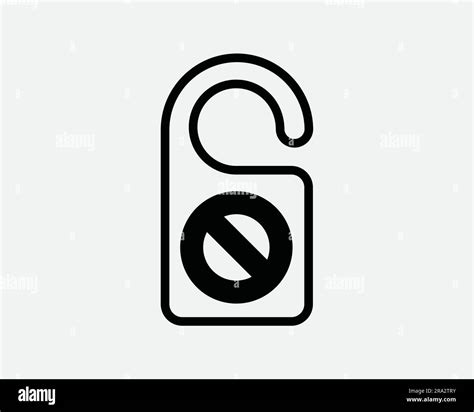 Do Not Disturb Tag Icon Room Service Motel Hotel Door Sign Label