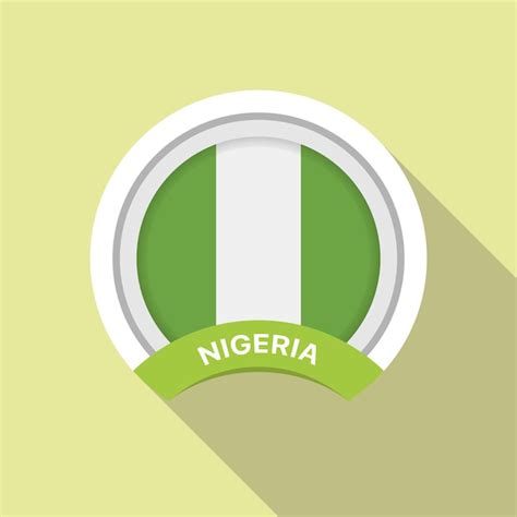 Nigeria Runden Kreis Flagge Nigerianischen Rundschaltfl Che Banner