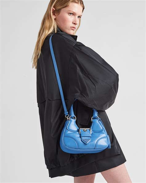 Light Blue Prada Moon Padded Nappa Leather Bag Prada