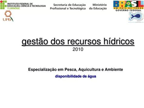 Ppt Gest O Dos Recursos H Dricos Powerpoint Presentation Free