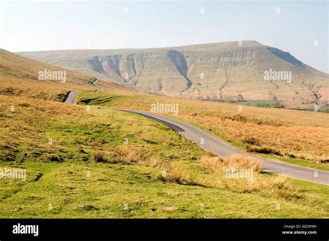 Uk Wales Powys Black Mountains Road Crossing Hay Bluff By Twmpa Lord