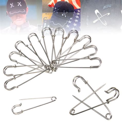 12pcs Large Heavy Duty Stainles Steel Big Jumbo Safety Pin Blanket