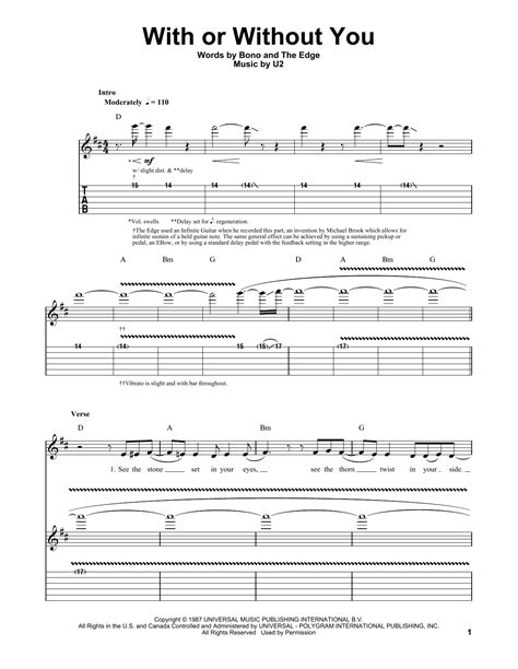 Guitar Chords One U2