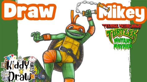 How To Draw Mikey From Teenage Mutant Ninja Turtles Mutant Mayhem