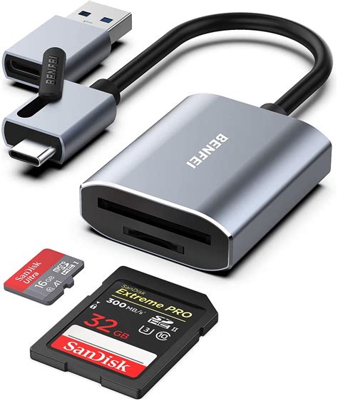 Uni Lecteur De Carte USB C Vers SD MicroSD Solide Aluminium Adaptateur