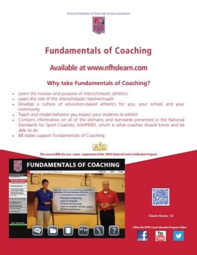 Fundamentals Of Coaching Nfhs Learning Center