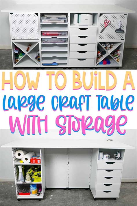 Make Your Own DIY Craft Table With Storage Using Michael S Simply Tidy