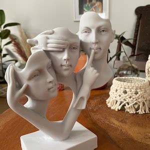 Large Mask Sculpture Statue Inches Housewarming Gifts Creative